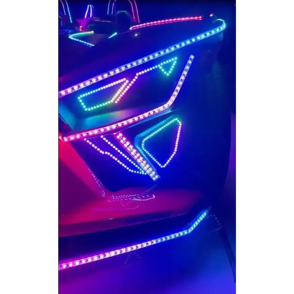 6PCS RGB Dream Color CHASING Addressable LEDs Overlay Lighting LED Lights Ang...